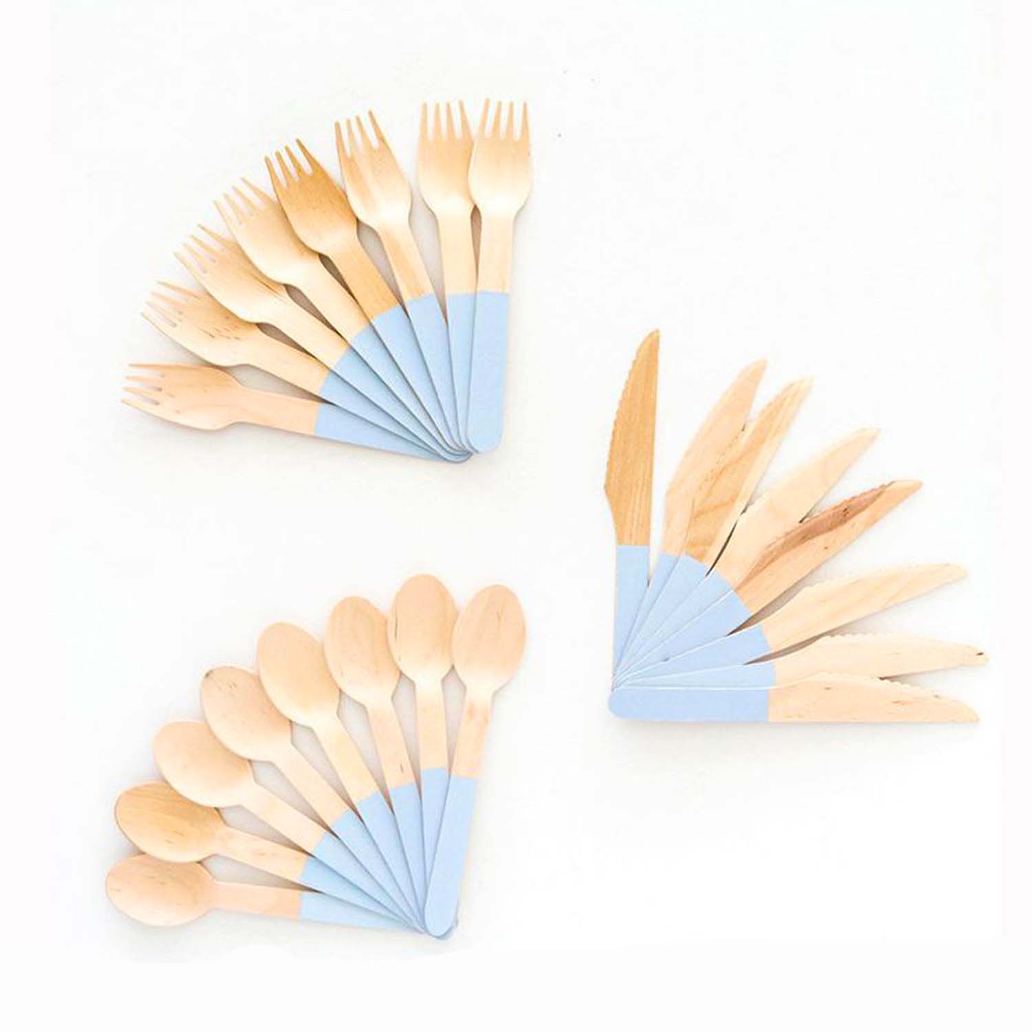 Silicone and Wooden Spoon & Fork Set