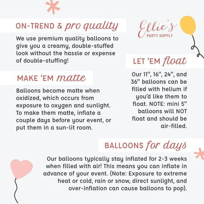 (2 foot) Giant Neutral Balloons in Gray, White, Blush, Mauve, or Mocha 24" - Ellie's Party Supply