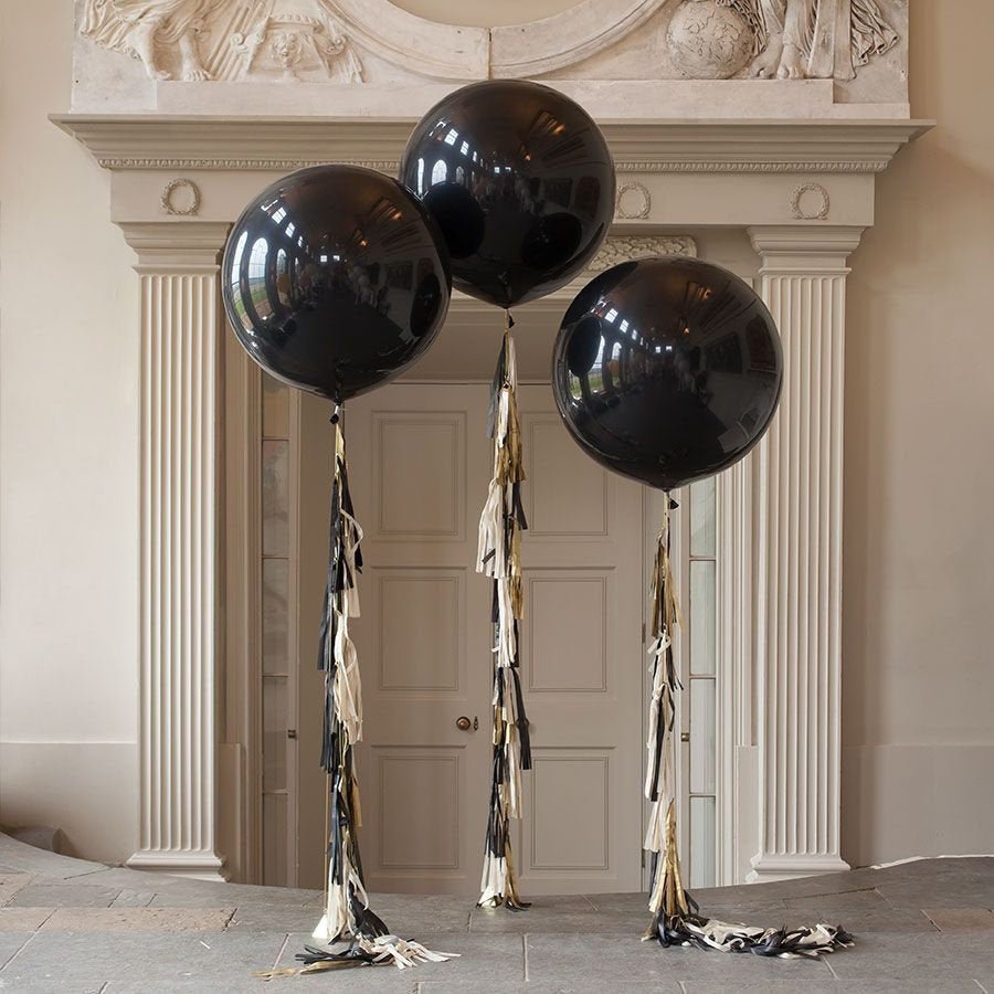 Black, Navy, Mocha Brown, Burgundy 24" (2 Foot) Dark Extra Large Giant Balloons - Ellie's Party Supply