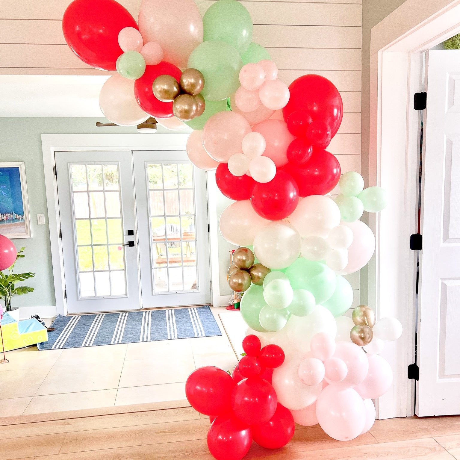 Candy Cane Lane Balloon Arch Kit (8 Feet) - Balloon Garland Kit - Ellie's Party Supply