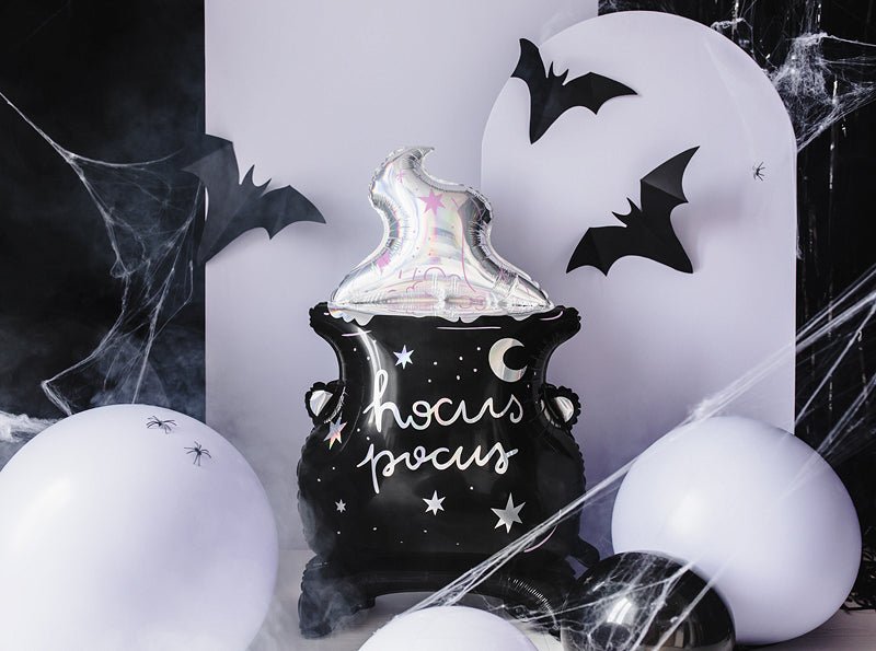 Cauldron Foil Balloon - Hocus Pocus Halloween Party Decor | 19x31.5 Inches - Ellie's Party Supply