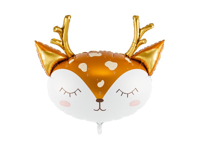 Colorful Deer Foil Balloon - Woodland Party Centerpiece | 28.5x25 Inches - Ellie's Party Supply