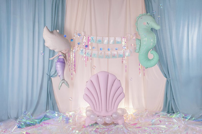 Colorful Mermaid Foil Balloon - Magical Party Centerpiece | 26x43 Inche - Ellie's Party Supply