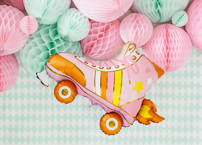 Colorful Roller Skate Foil Balloon - 80s Party Centerpiece | 29x20 Inches - Ellie's Party Supply