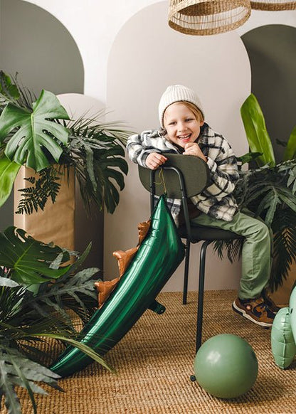 Dinosaur Tail Foil Balloon - Green and Brown Mix | 29x10 Inches | Air Inflation - Ellie's Party Supply