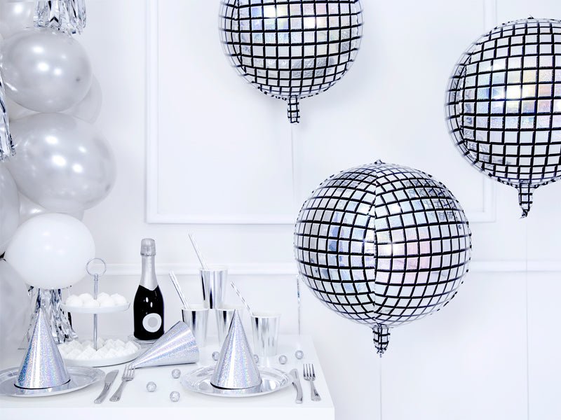 Foil Disco Ball Balloon - Holographic Finish | 16 Inches Party Decoration - Ellie's Party Supply