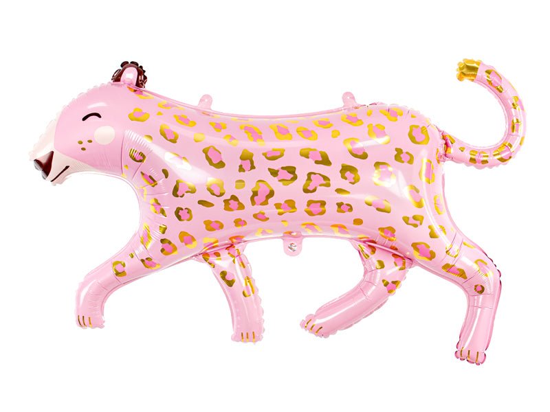 Glossy Leopard Foil Balloon - Jungle Party Centerpiece | 40.5x24 Inches - Ellie's Party Supply