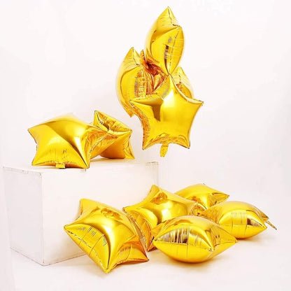 Gold Star Balloons (5 - Pack) - Ellie's Party Supply