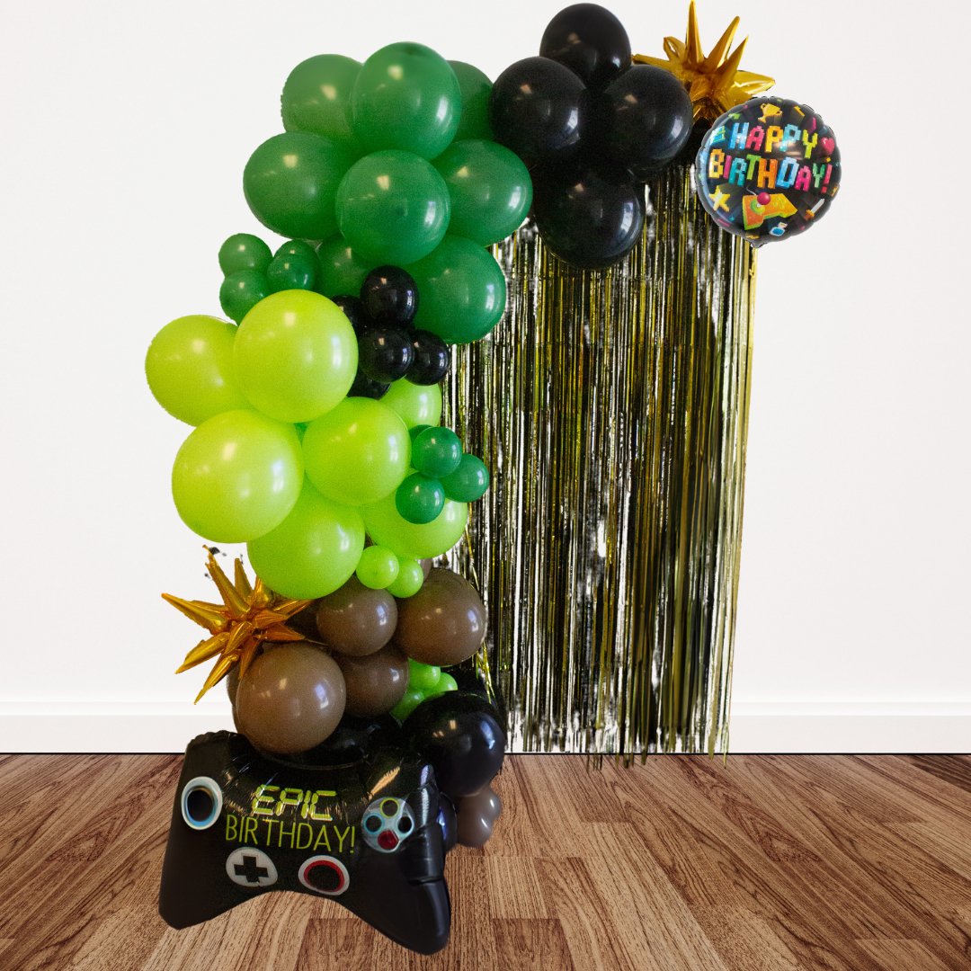 Happy Birthday Gaming Round Foil Balloon (18 Inches) - Ellie's Party Supply