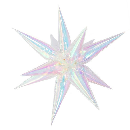 Iridescent Starburst Cluster Balloon (26 Inches) - Ellie's Party Supply