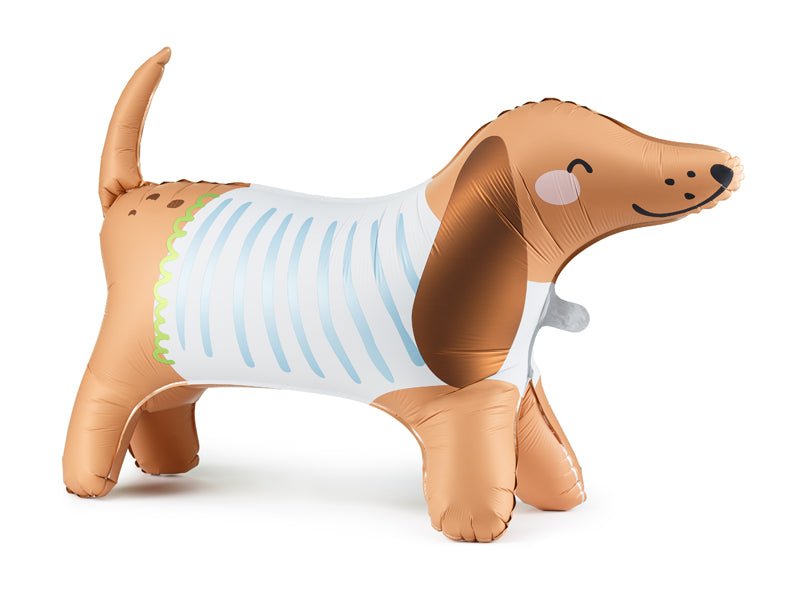 Large - Dachshund Standing Foil Balloon - Matte Finish | 35x22.8 Inches | Air - Filled - Ellie's Party Supply