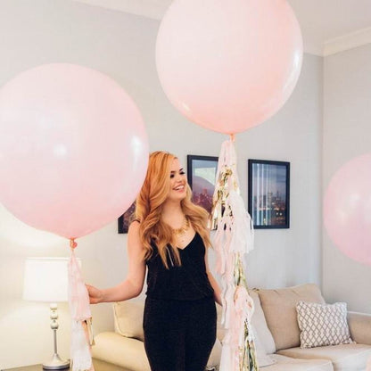 Light Pink 24" (2 foot) Giant Pink Pastel Balloons - Ellie's Party Supply