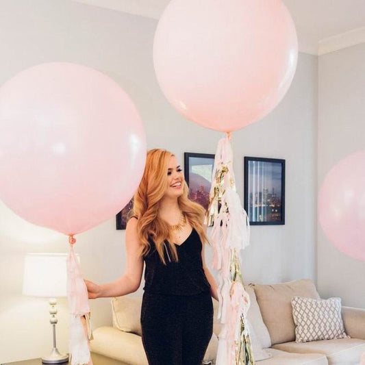 Light Pink 24" (2 foot) Giant Pink Pastel Balloons - Ellie's Party Supply