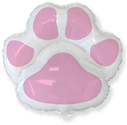 Light Pink Dog Paw Print Foil Balloon (30 Inches) - Ellie's Party Supply