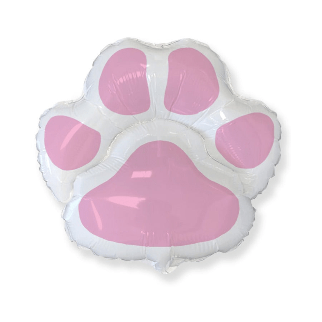 Light Pink Dog Paw Print Foil Balloon (30 Inches) - Ellie's Party Supply