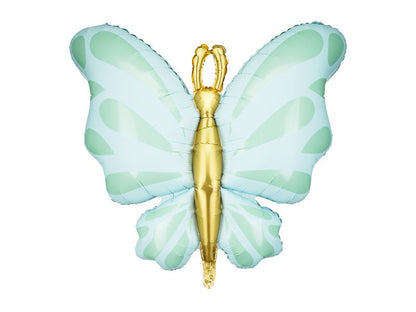 Mint OR Blue Butterfly Foil Balloon - Self - Sealing Party Decor | 27.2x27.2 Inches - Ellie's Party Supply