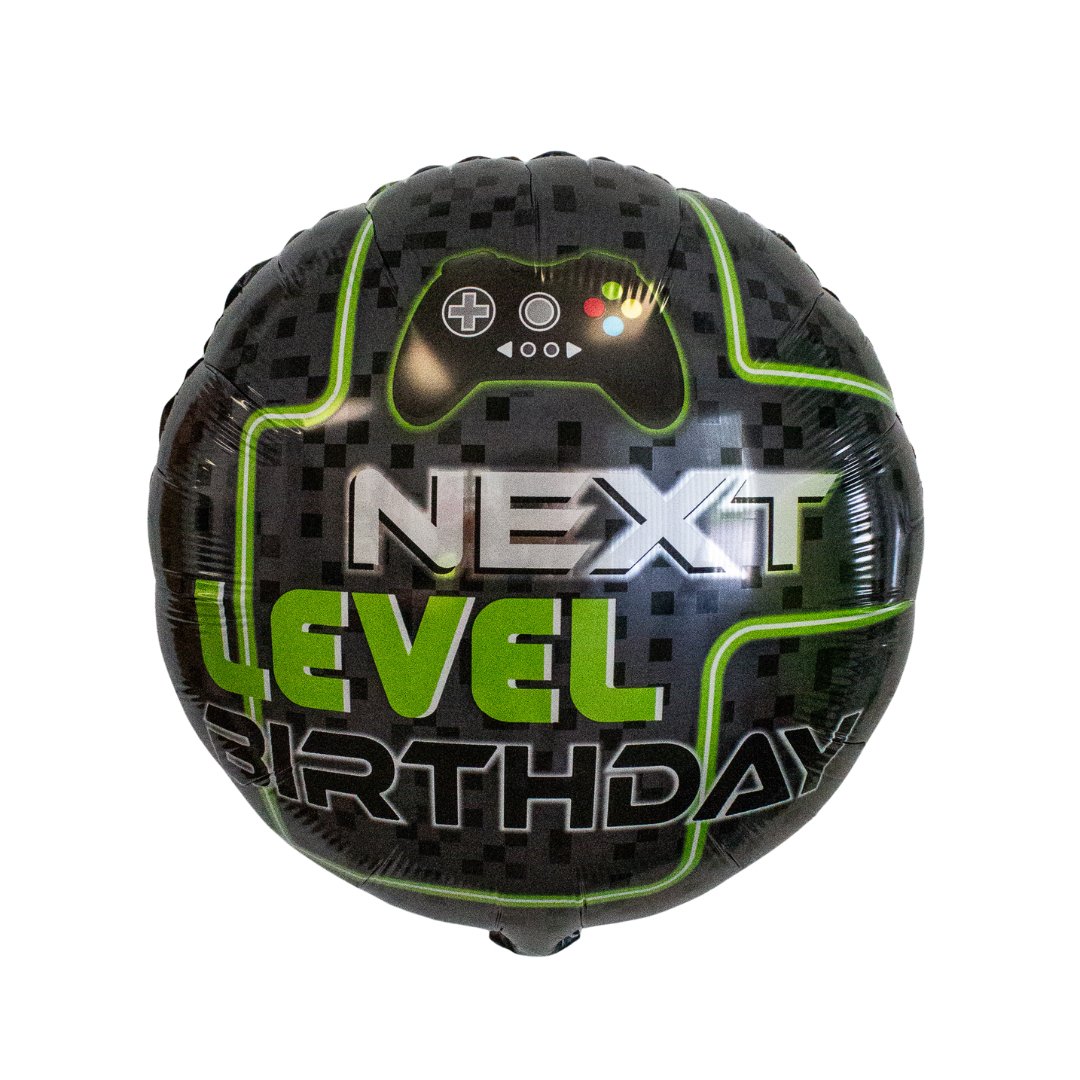 Next Level Birthday Round Foil Balloon (18 Inches) - Ellie's Party Supply