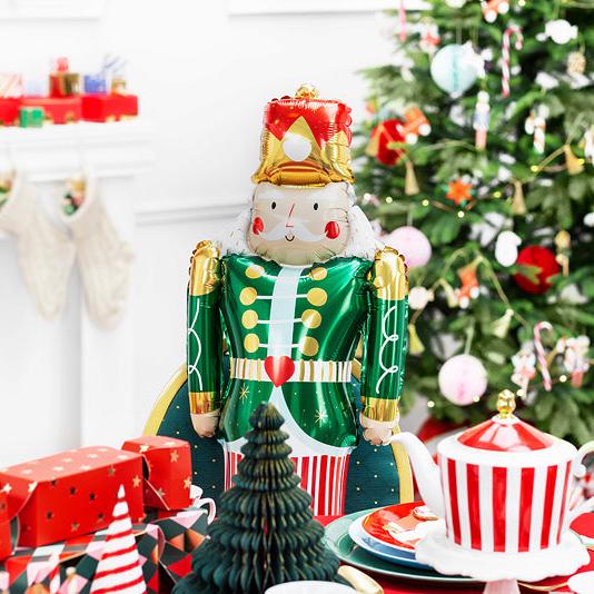 Nutcracker Standing Foil Balloon - Holiday Party Decor (13.5x33.5 Inches) - Ellie's Party Supply