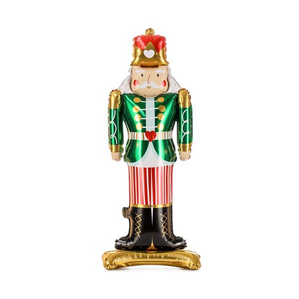 Nutcracker Standing Foil Balloon - Holiday Party Decor (13.5x33.5 Inches) - Ellie's Party Supply