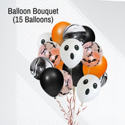 Orange and Black Halloween Balloon Bouquet - Ellie's Party Supply