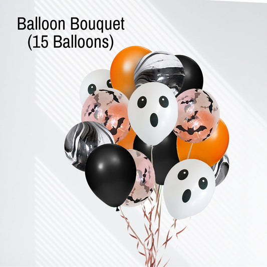 Orange and Black Halloween Balloon Bouquet - Ellie's Party Supply