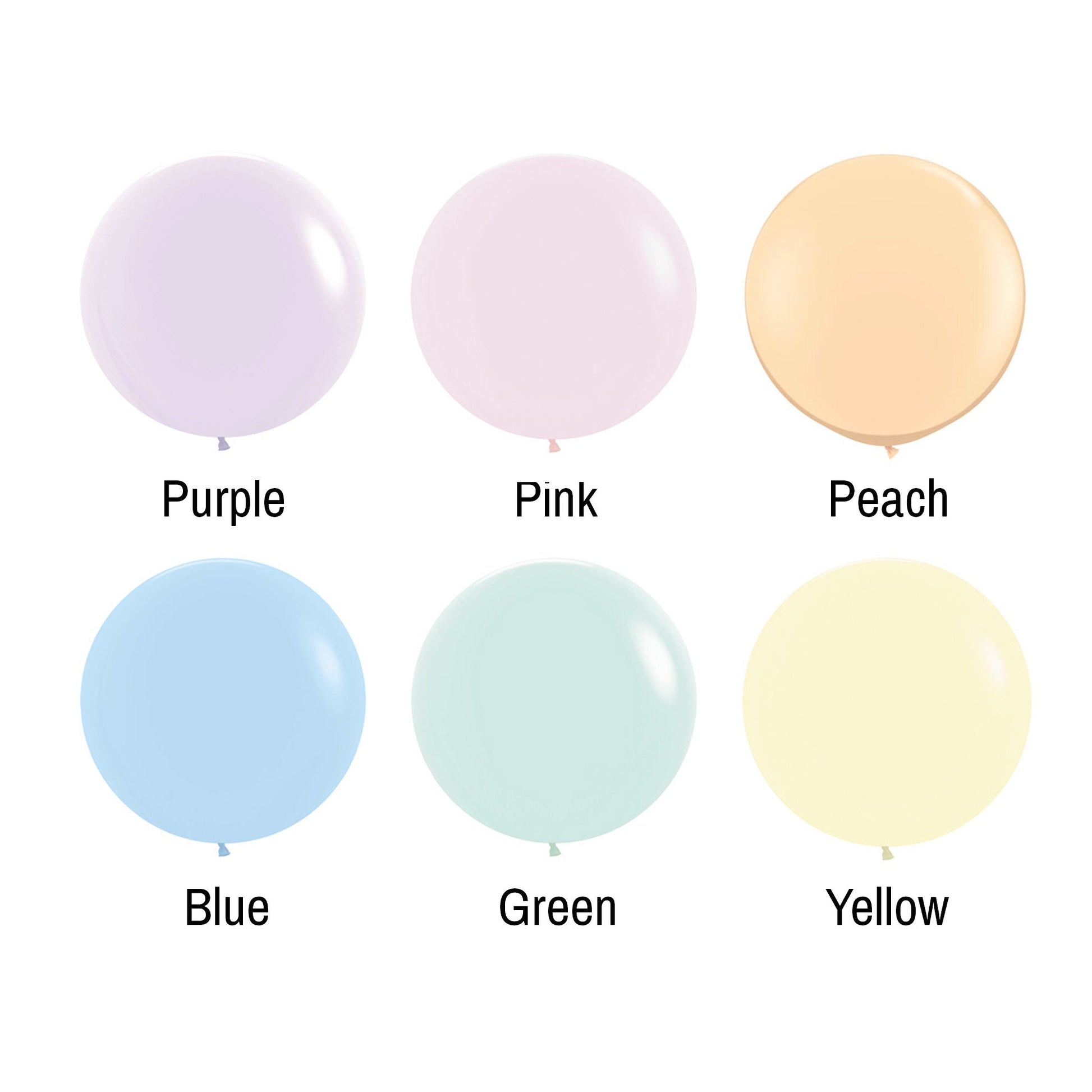 Pastel 2 - Foot Giant Pastel Balloons (24 Inches) - Ellie's Party Supply