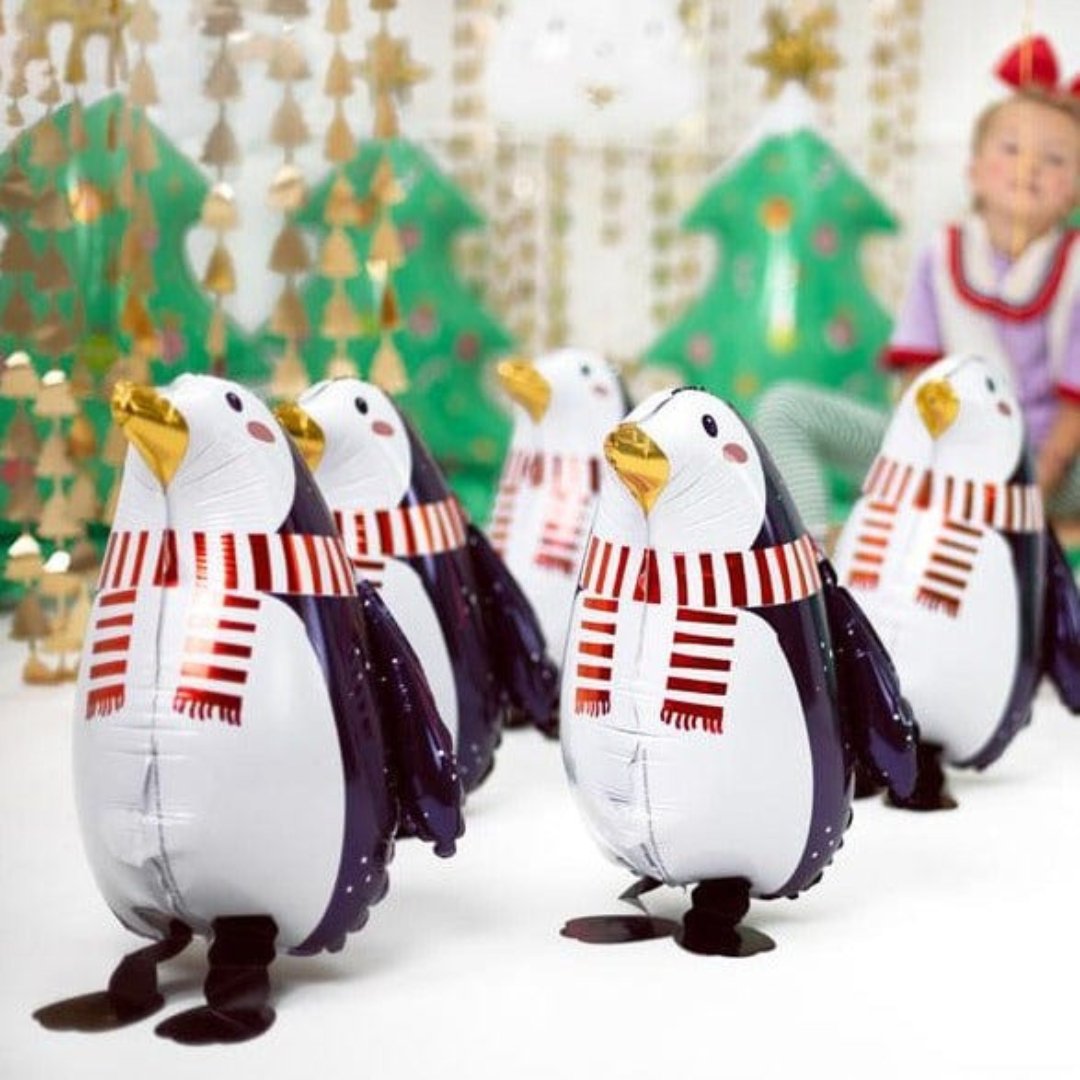 Penguin Foil Balloon - Glossy Holiday Party Decoration (11.5x16.5 Inches) - Ellie's Party Supply