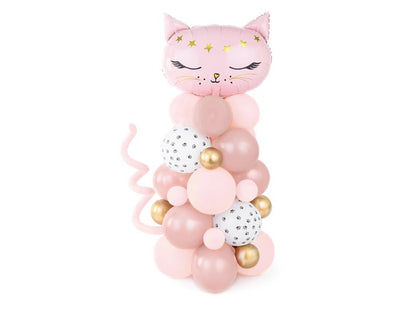 Pink & Black Cat Balloon Bouquet Kit - Kitty - Themed Party Decor - Ellie's Party Supply