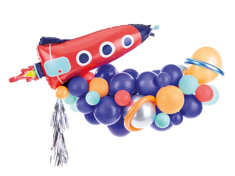 Rocket Balloon and Garland Kit - Space Party Decorations | 5FT - Ellie's Party Supply