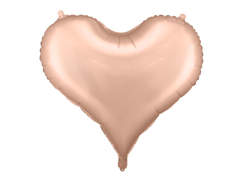 Rose Gold Heart Foil Balloon - Satin Finish | 24x20.5 Inches - Ellie's Party Supply