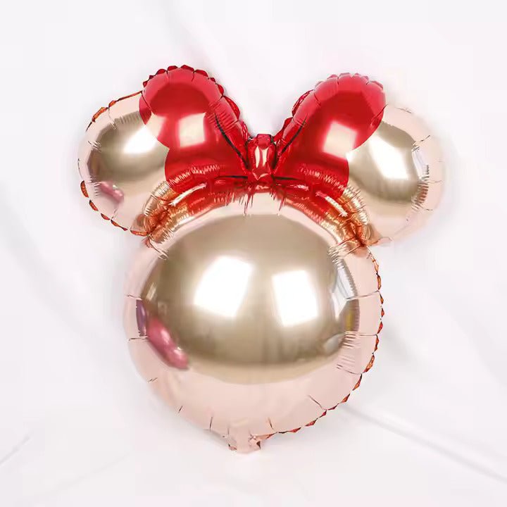 Rose Gold Minnie Mouse Head Mylar Foil Balloon (24 Inches) - Ellie's Party Supply