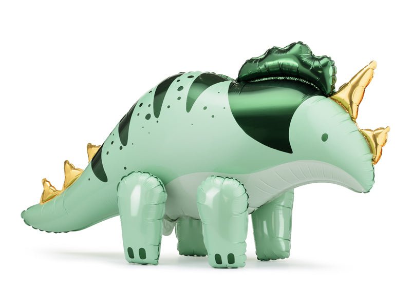 Triceratops Standing Foil Balloon - Dinosaur Birthday Decoration | 36.5x19 Inches - Ellie's Party Supply