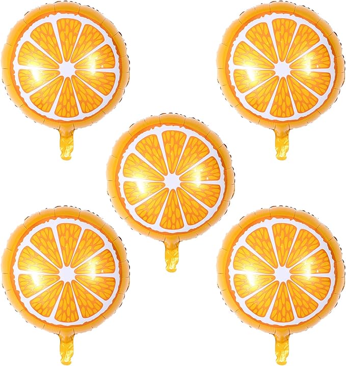 Tropical Orange Slice Mylar Foil Balloon (18 Inches) - Ellie's Party Supply