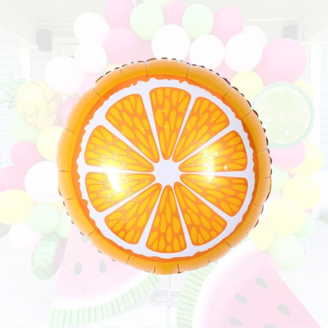 Tropical Orange Slice Mylar Foil Balloon (18 Inches) - Ellie's Party Supply