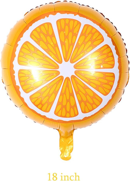 Tropical Orange Slice Mylar Foil Balloon (18 Inches) - Ellie's Party Supply