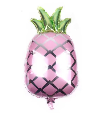 Tropical Pink Pineapple Mylar Foil Balloon (18 Inches) - Ellie's Party Supply