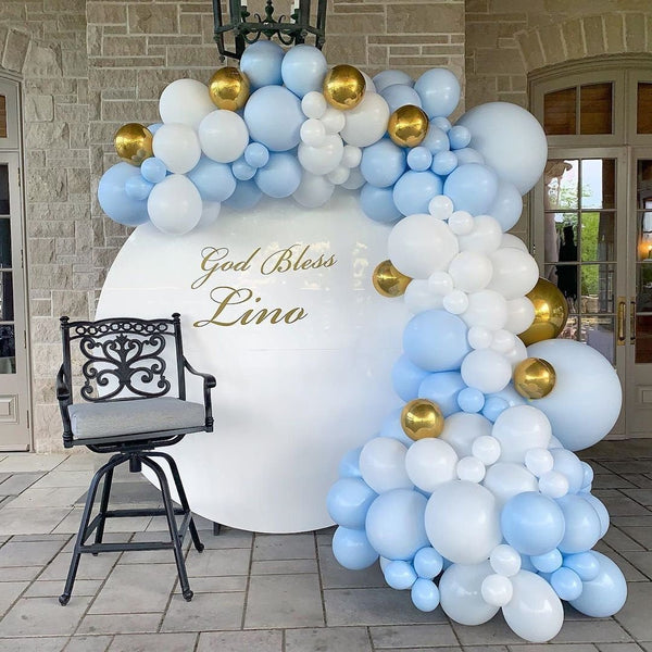 White and gold baby shower store for boy