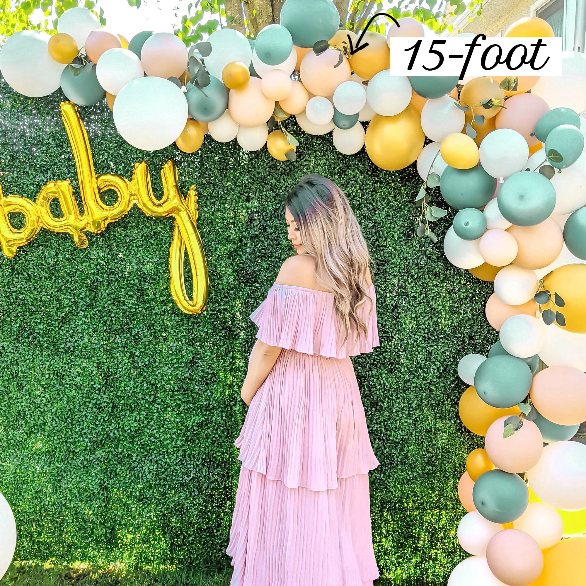 Boho Safari Balloon Arch - Sage & Gold Balloon Garland Kit - Ellie's Party Supply