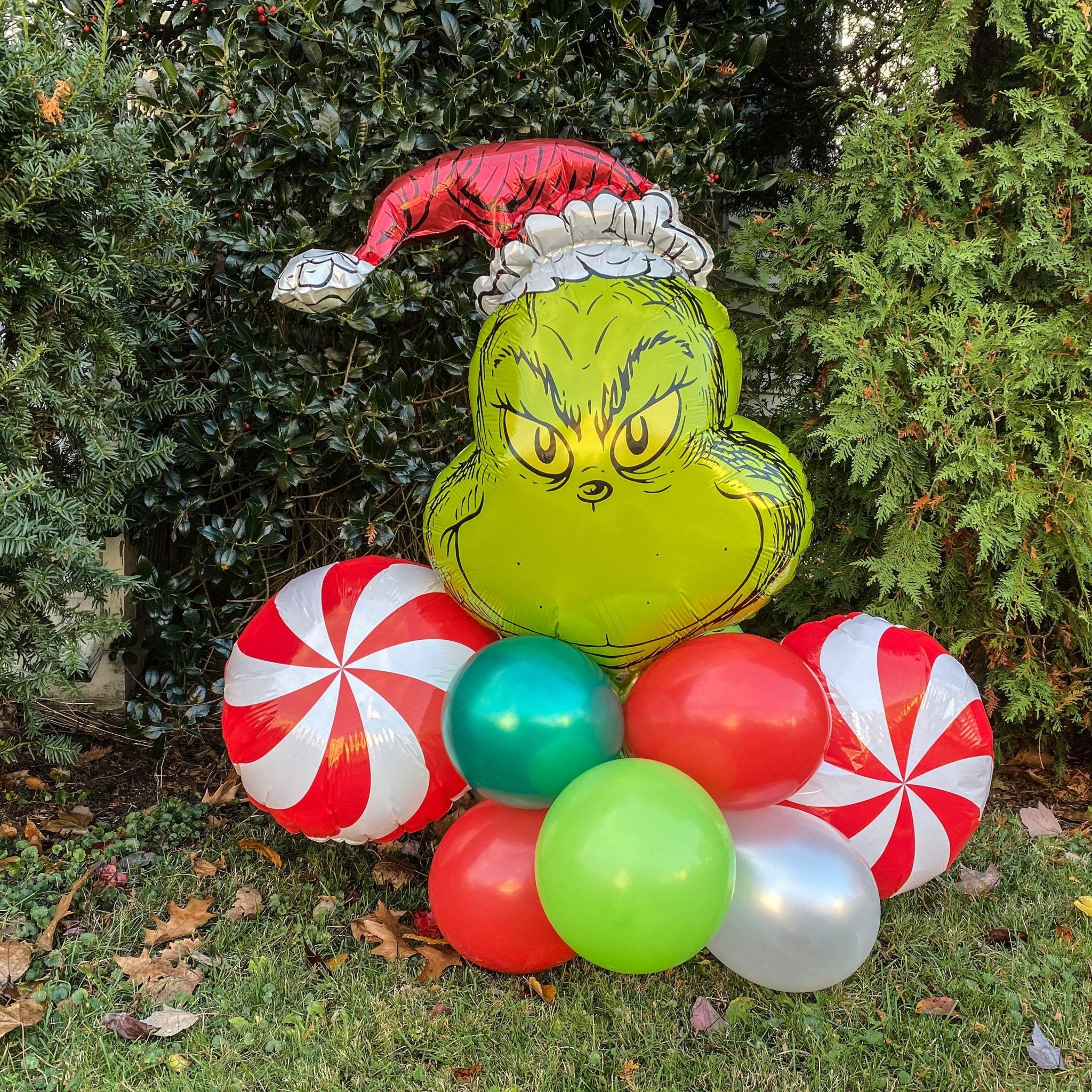 Christmas Grinch Balloon Bouquet Kit - Ellie's Party Supply