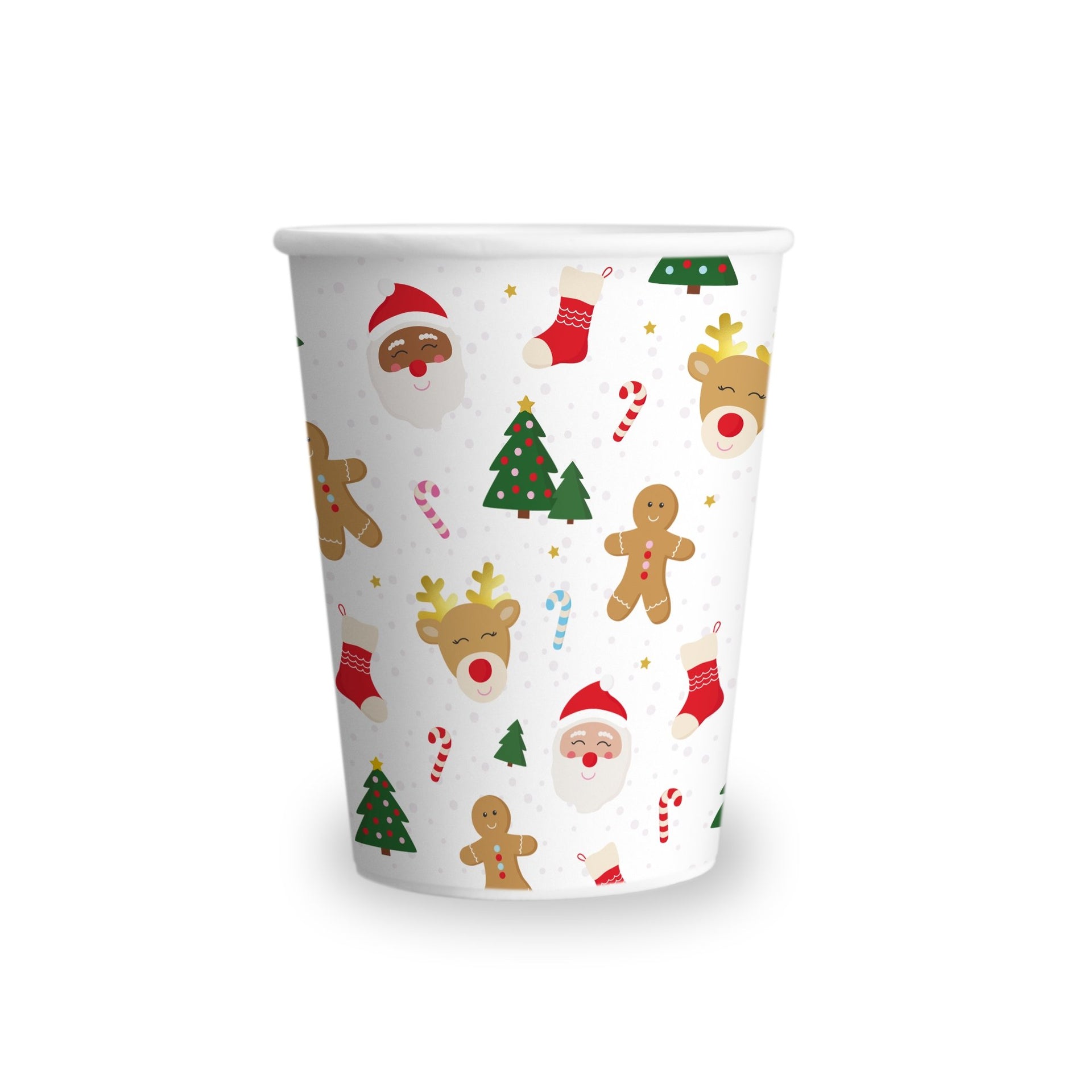 Boho Christmas Tree Icon Cups (Set of 8) from Ellie's Party Supply