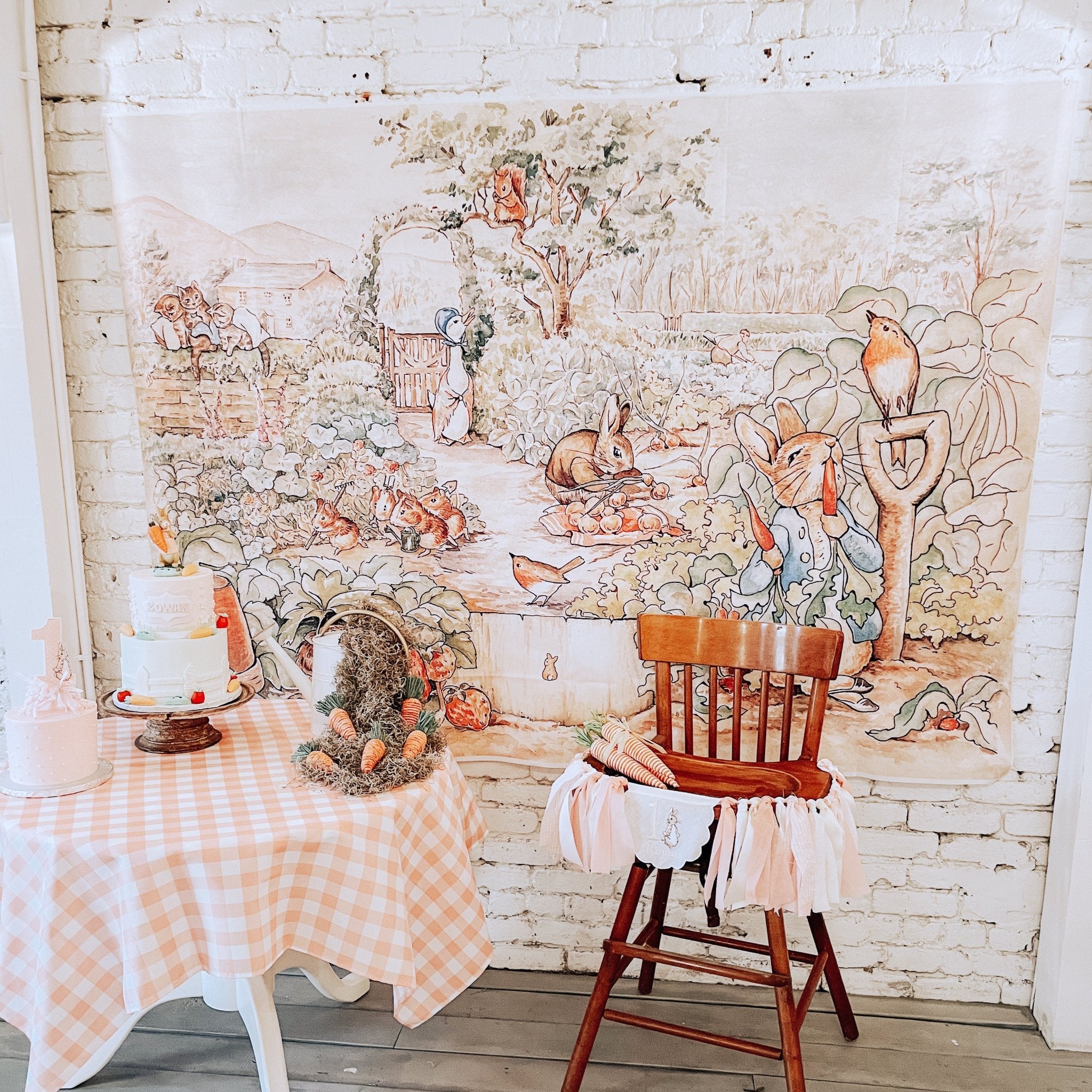 Classic Peter Rabbit Storybook Backdrop - 5x7 Feet - Ellie's Party Supply