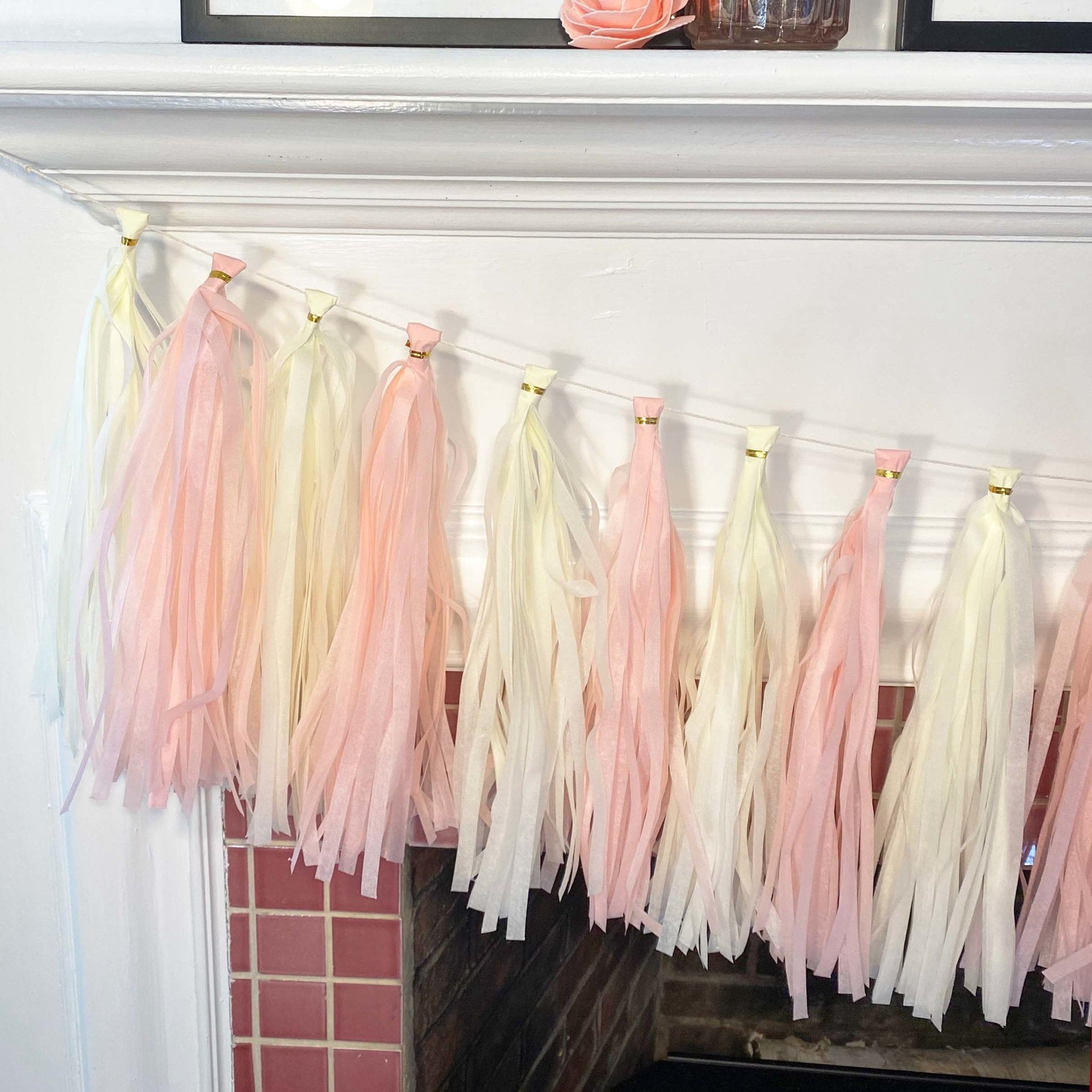 Classic Pooh Pink Paper Tassel Tail - Tassel DIY Garland Kit - Ellie's Party Supply