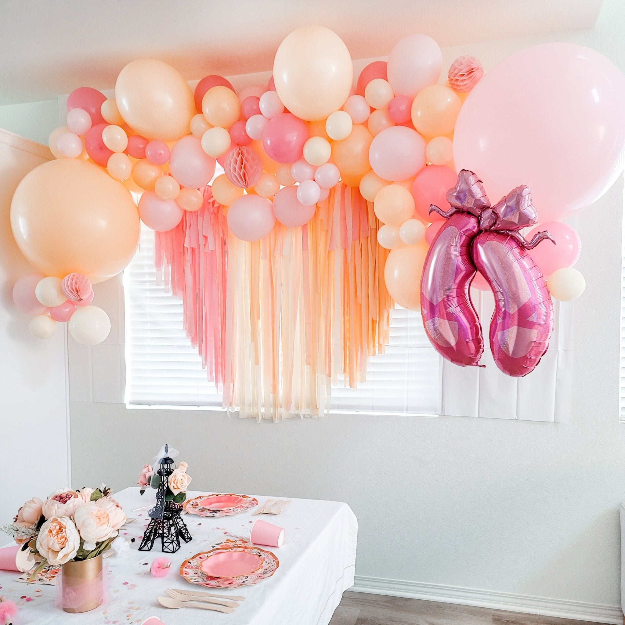 Pink Creamsicle Pastel Balloon Garland Kit From Ellie's Party Supply