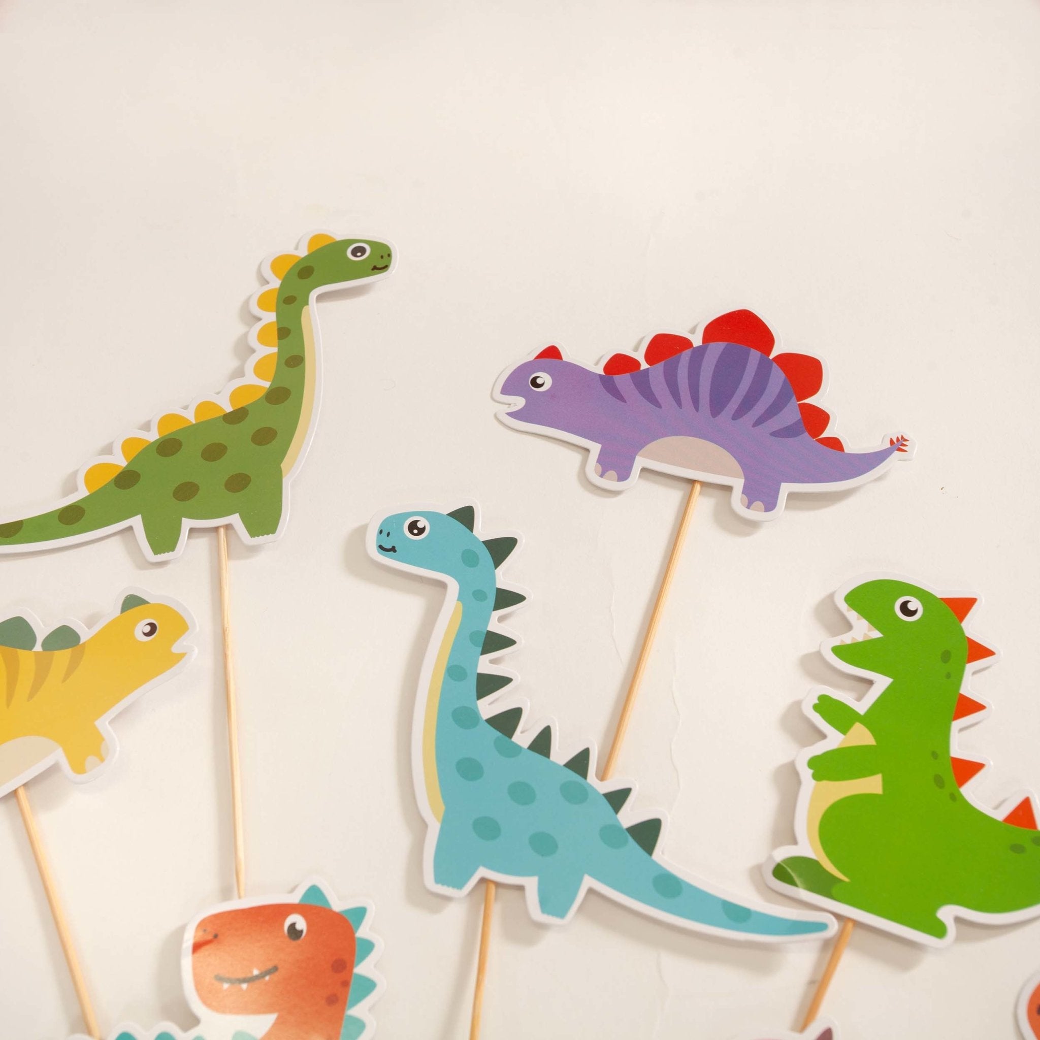 Dinosaur Party Cake Toppers (Set of 10) - Ellie's Party Supply