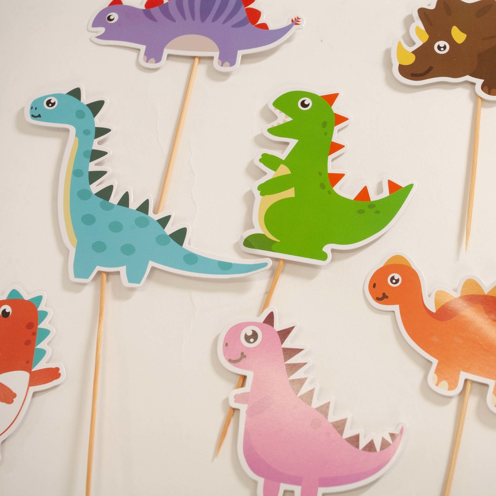 Dinosaur Party Cake Toppers (Set of 10) - Ellie's Party Supply