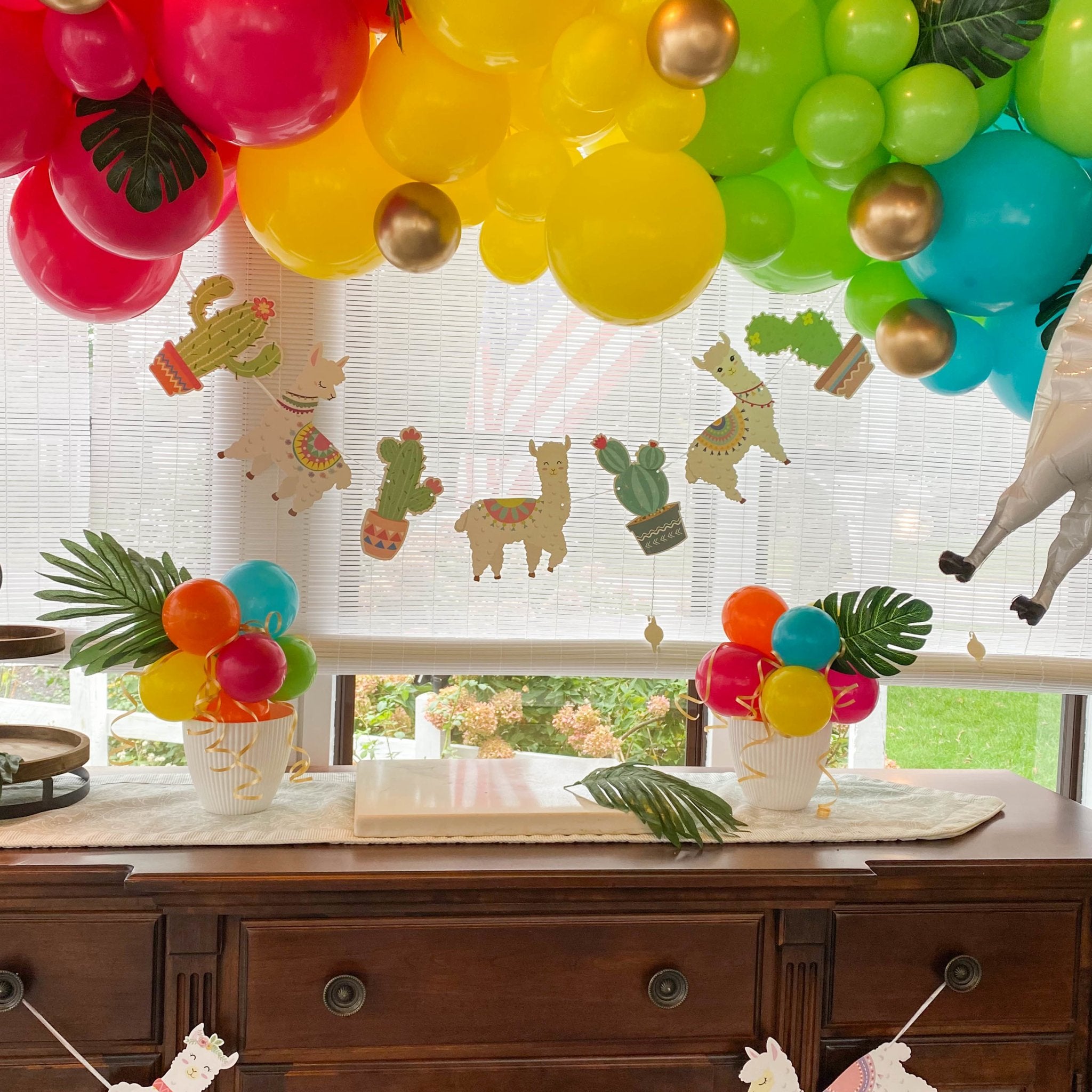 Fiesta Balloon Arch - Tropical Neon Balloon Garland Kit - Ellie's Party Supply