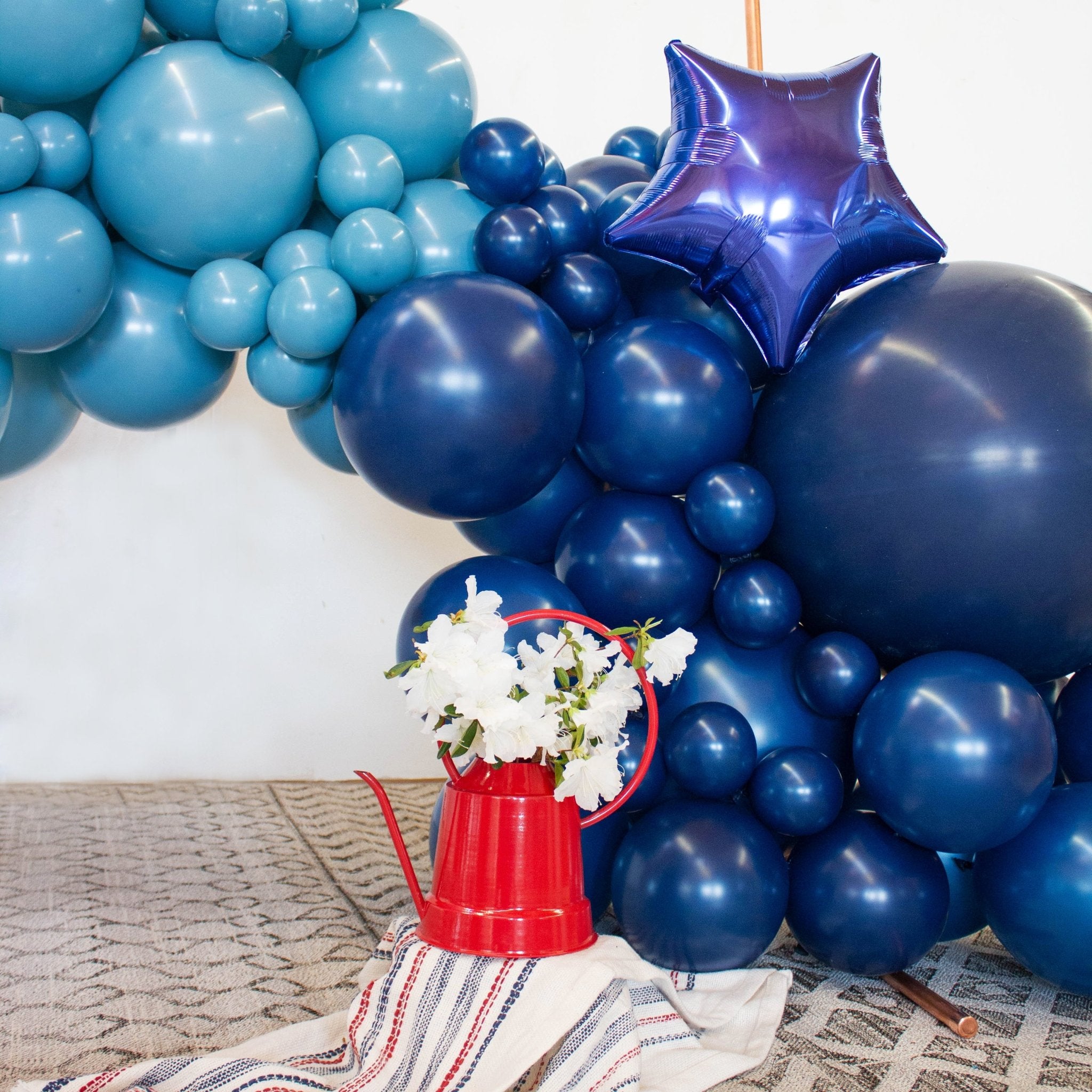 Firework Red, White, & Blue Patriotic Star Balloons (3-Pack) - Ellie's Party Supply