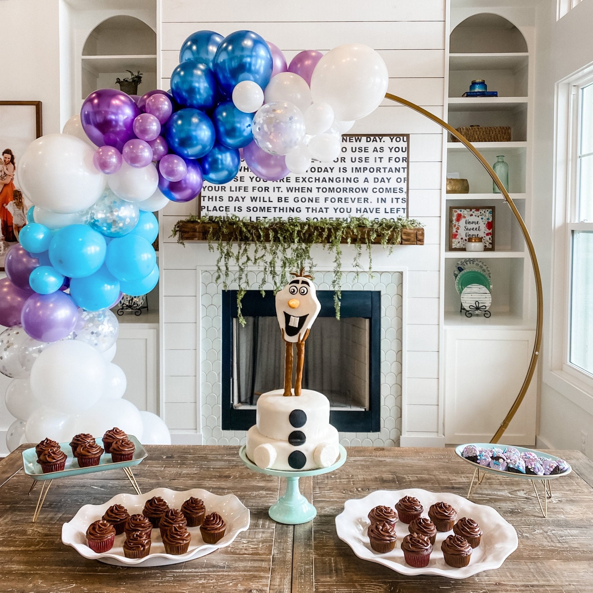 Frozen Themed Balloon Arch - Balloon Garland Kit - Ellie's Party Supply