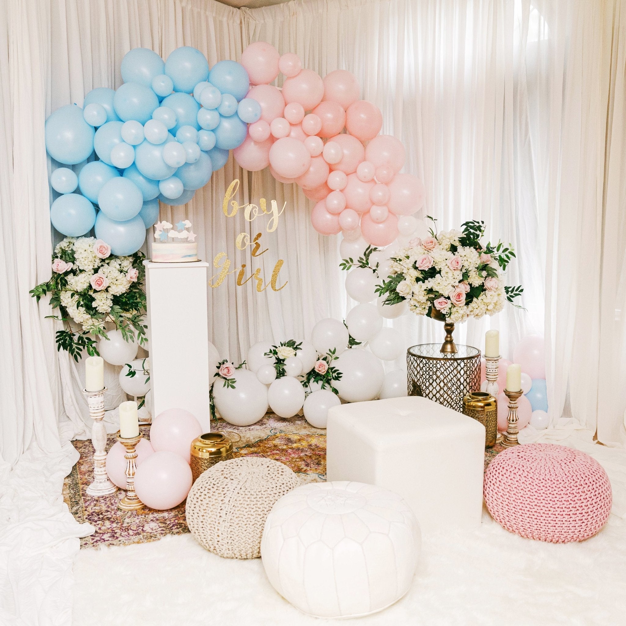 Gender Reveal Balloon Arch - Pastel Balloon Garland Kit - Ellie's Party Supply