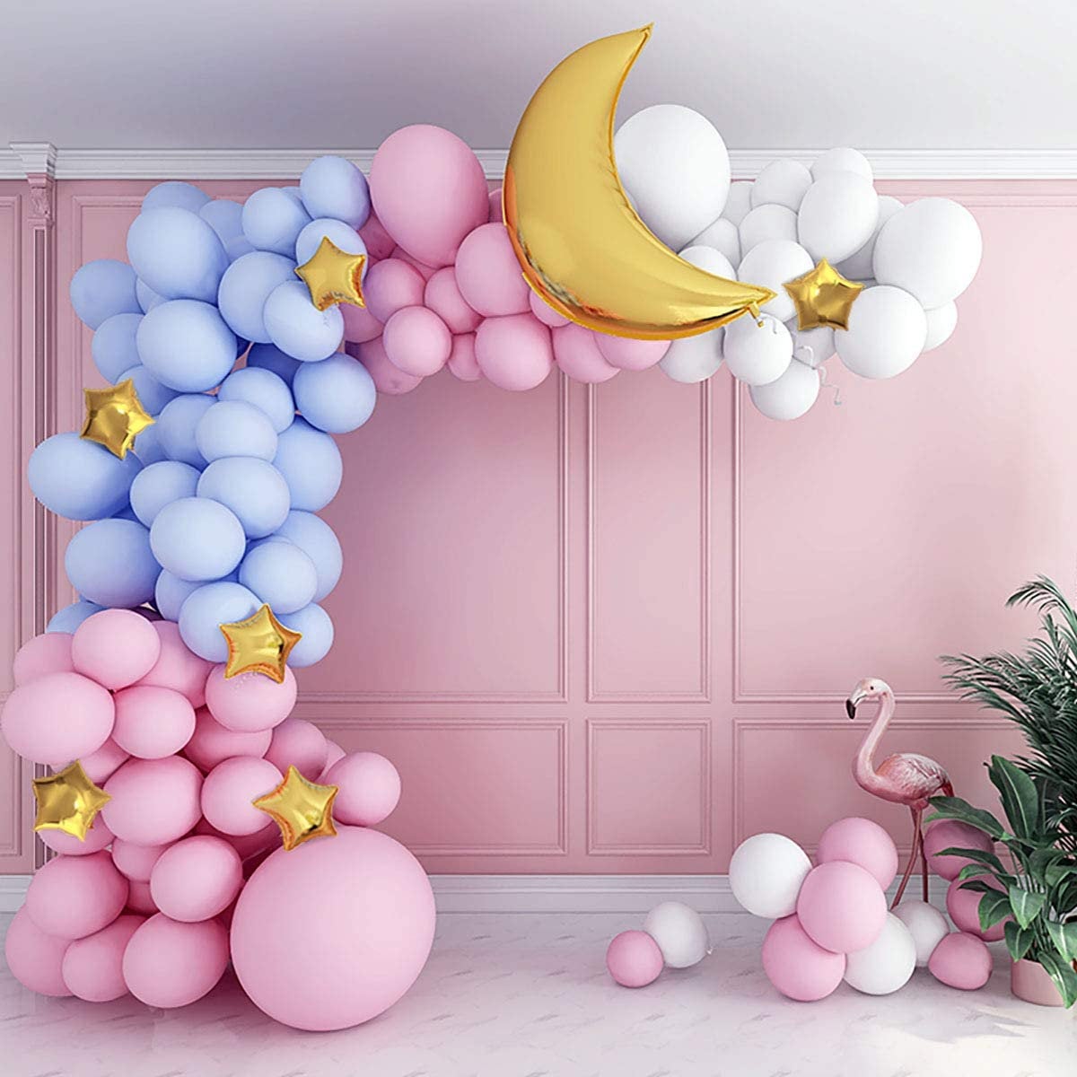 Pastel Gender Reveal Garland Balloon Kit from Ellie's Party Supply